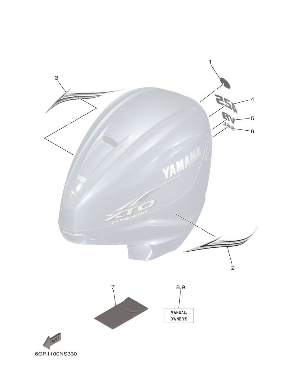 Yamaha XF425NSA2, XF425NSA7 GRAPHIC & TOOL parts diagram